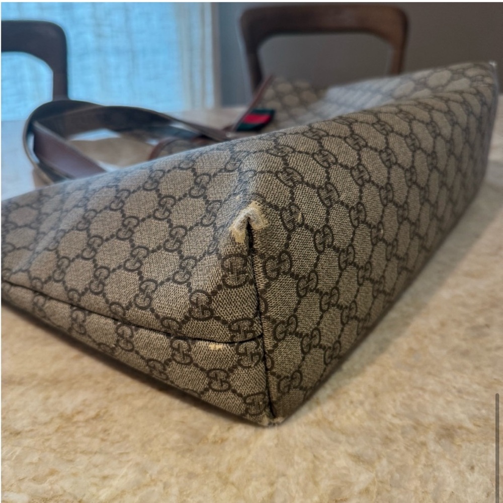 Gucci GG Supreme Canvas tote with leather trim - Picture 7 of 10